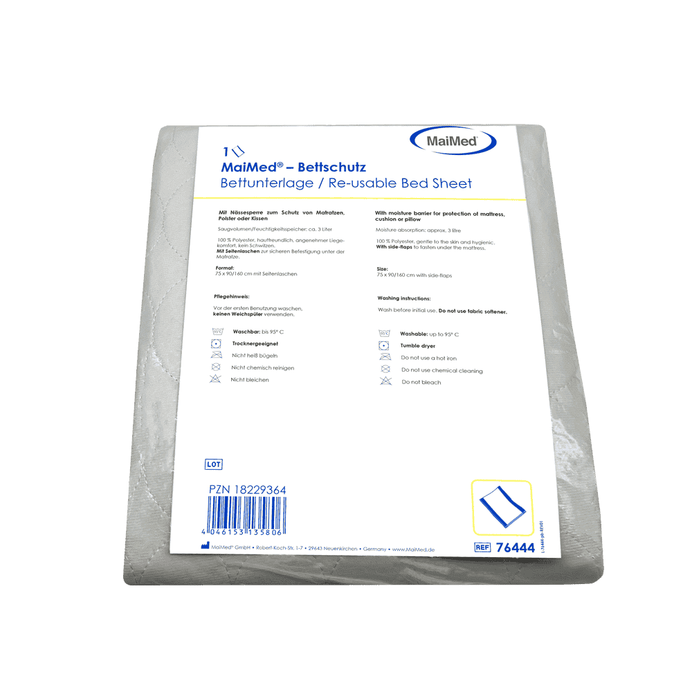 MaiMed® – Bettschutz, 75x90cm, Matratzenschutz, waschbar, 10 Stk