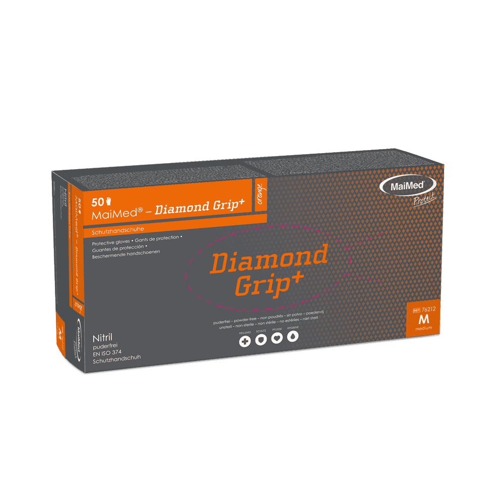 MaiMed-Diamond Grip+ Nitril-Schutzhandschuh MaiMed-Diamond Grip+ Nitril-Schutzhandschuh