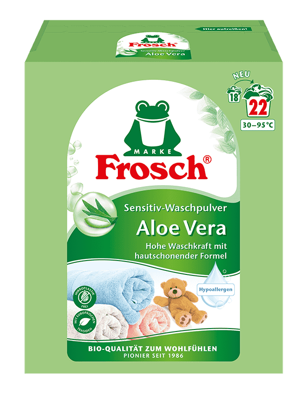4001499960291_Frosch-Aloe-Vera-Sensitiv-Waschpulver_145kg_-ab-01-04-2022 Frosch® Aloe Vera Sensitiv-Waschpulver 1,45kg