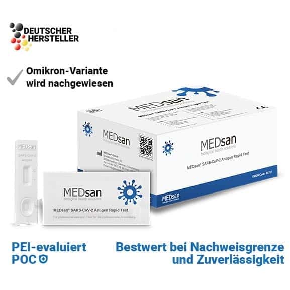 MEDsan SARS-CoV-2 Antigen Rapid Test - Nasenabstrich