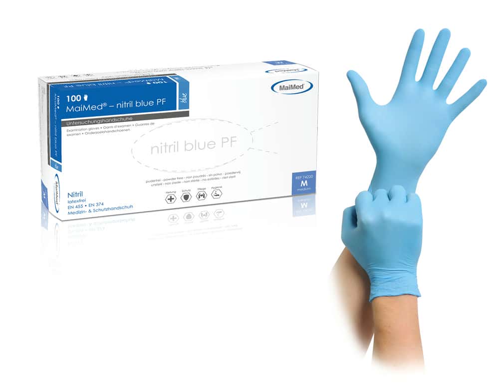 REF-74205-MaiMed-nitril-blue-PF-pic MaiMed® - nitril blue PF Nitrilhandschuh